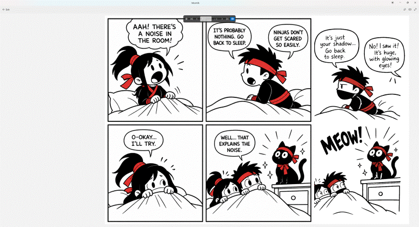 Animated page turn in the reader